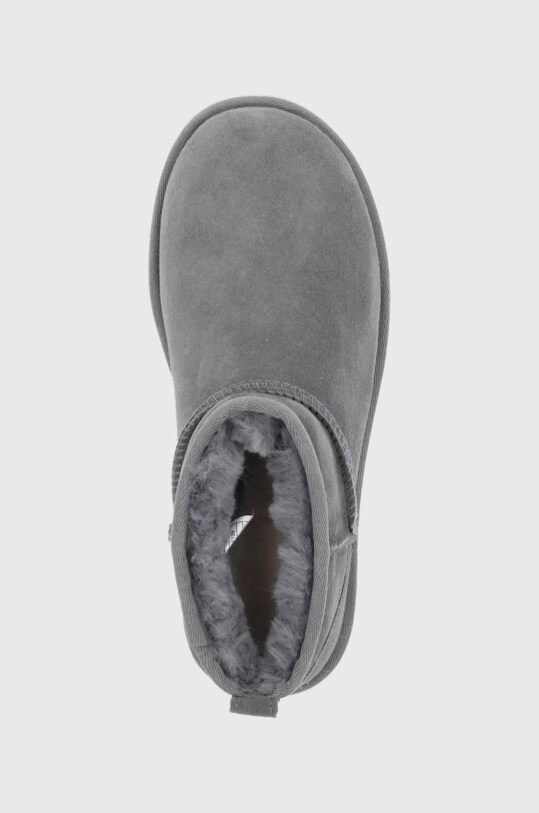 UGG suede snow boots Classic Ultra Mini gray 1116109.GREY