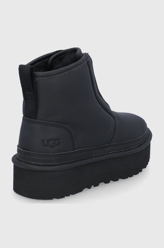 Obuwie UGG Śniegowce skórzane Neumel Platform Zip 1120731.UMBL czarny