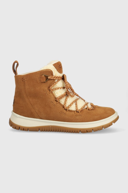 Замшевые сапоги UGG с утеплением коричневый 1121020.CTSD