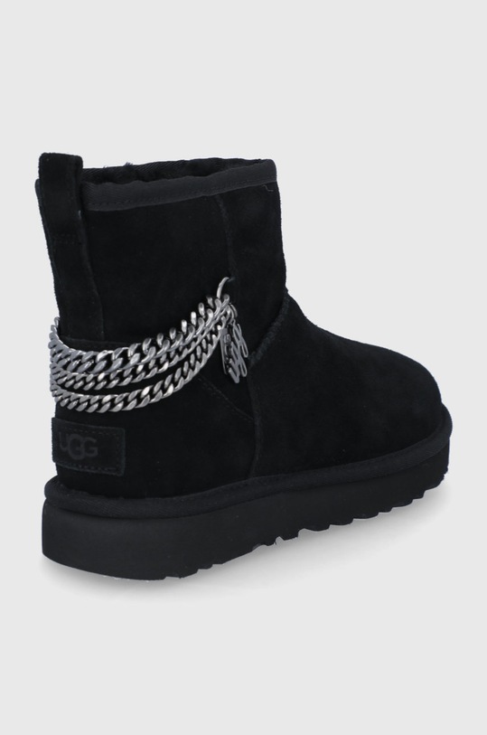 Boty Semišové sněhule UGG Classic Mini Chains 1123668.BLK černá