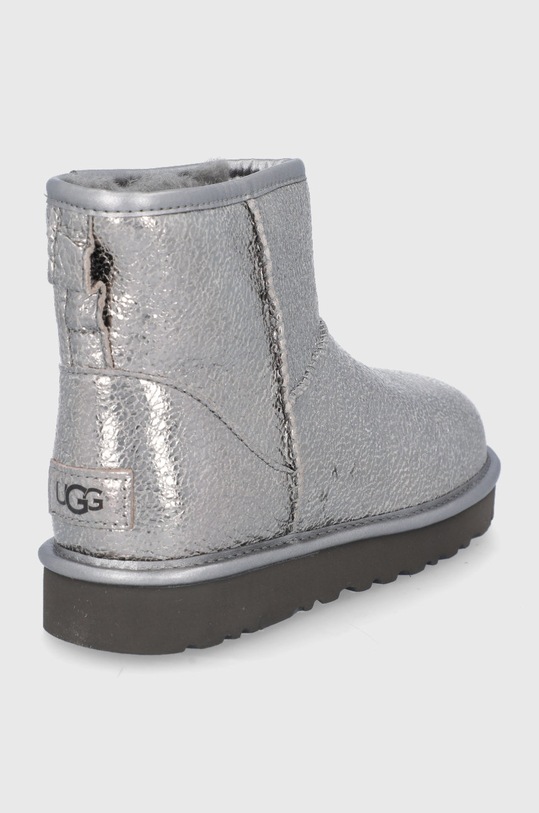 Obuwie UGG Śniegowce skórzane Classic Mini Gunm 1125234.GUNM srebrny