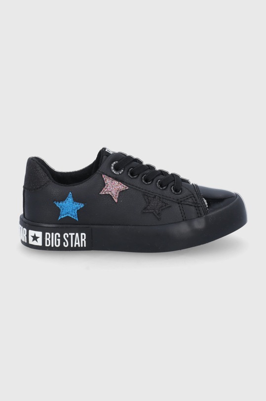 Big Star Tenisówki dziecięce imitacja skóry licowej czarny II374031