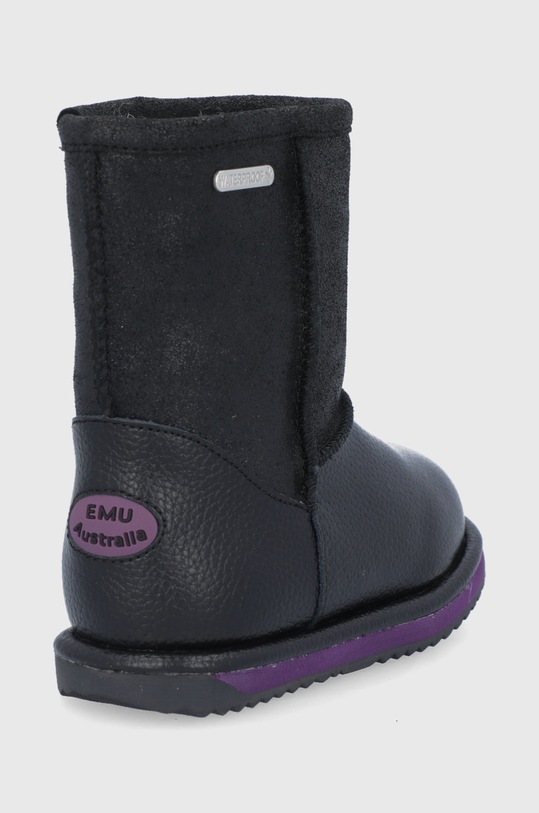 Fete Emu Australia ghete de zapada din piele pentru copii Sparkle Trigg K12363.Black negru