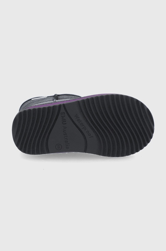 Emu Australia ghete de zapada din piele pentru copii Sparkle Trigg K12363.Black negru