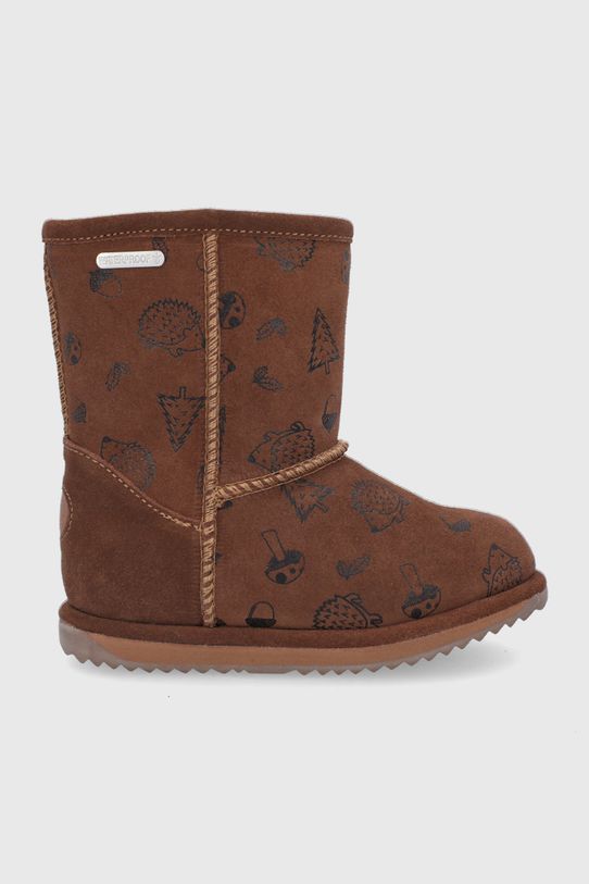 Emu Australia cizme de zapada din piele intoarsa Woodland Brumby izolat maro K12607.Oak
