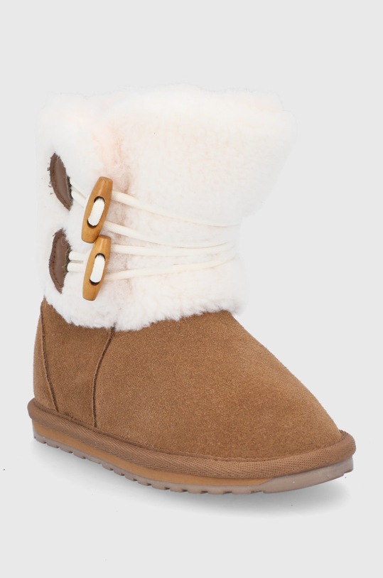 Μπότες χιονιού σουέτ για παιδιά Emu Australia Burnet K12617.Chestnut καφέ AW21