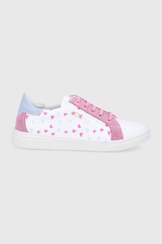 Guess Buty dziecięce imitacja skóry licowej biały FJ7MIL.ELE12