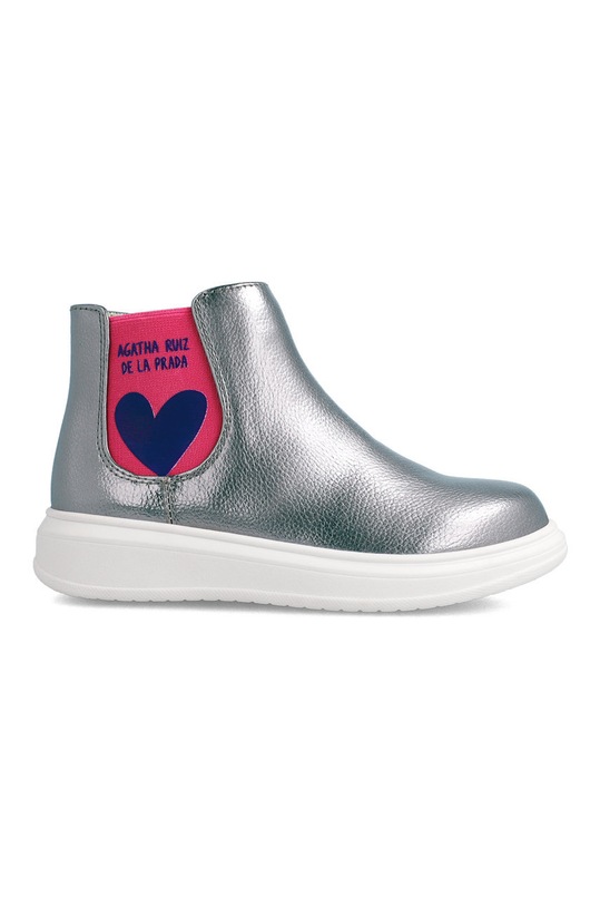 Agatha Ruiz de la Prada Sztyblety skórzane dziecięce nieocieplane srebrny 211961.28.34