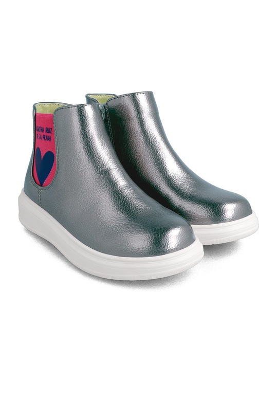 Agatha Ruiz de la Prada Sztyblety skórzane dziecięce 211961.28.34 srebrny AW21