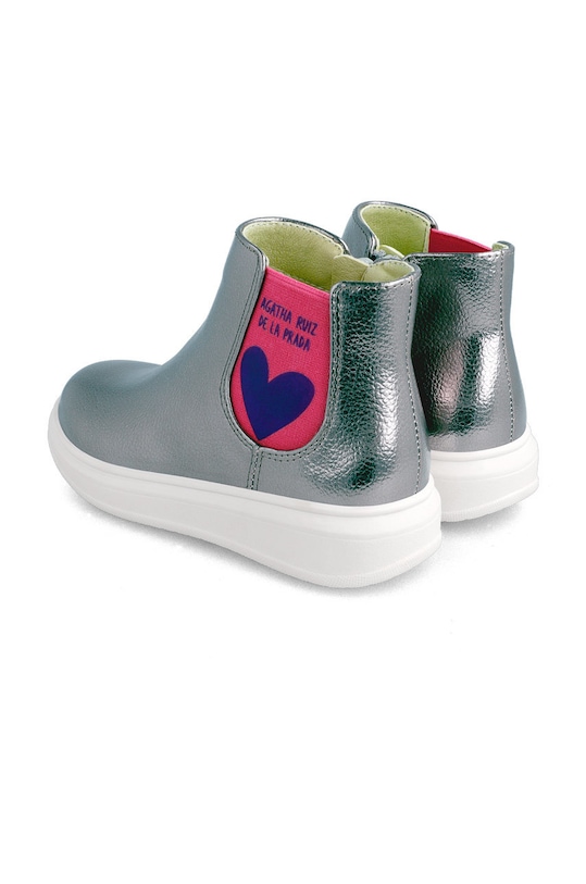 Dziewczynka Agatha Ruiz de la Prada Sztyblety skórzane dziecięce 211961.28.34 srebrny