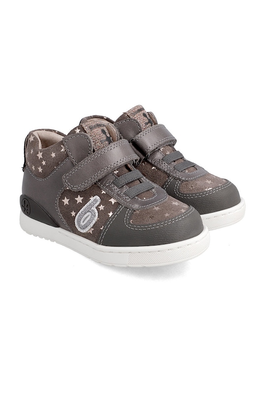 Biomecanics Półbuty skórzane dziecięce skóra zamszowa szary 211202.24.27
