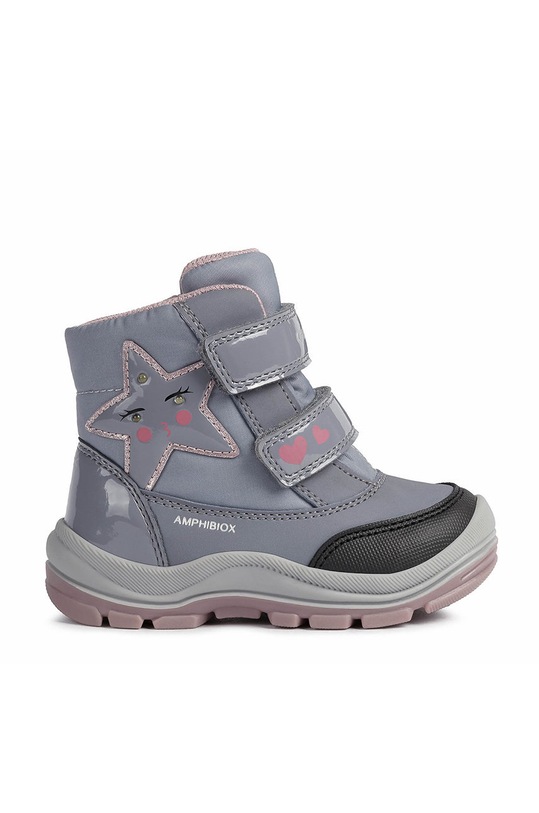 Geox Cizme de iarnă copii imitatie de piele gri B163WA.050FU.FLAN.20.23