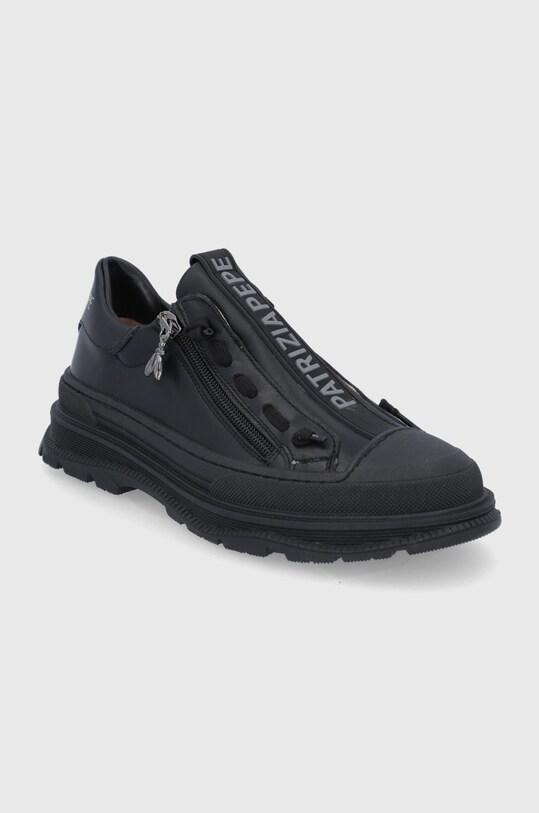 Patrizia Pepe Buty skórzane dziecięce PPJ620.36.41 czarny AW21