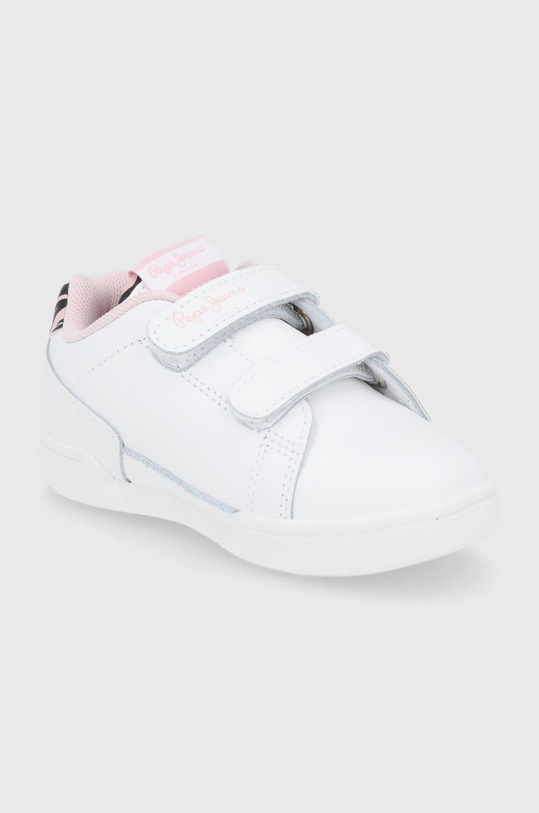 Pepe Jeans Buty skórzane dziecięce PGS30514 biały AW21