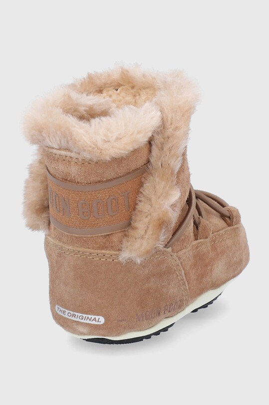 Dziewczynka Moon Boot Śniegowce zamszowe dziecięce 34010300.MOON.BOOT.CRIB brązowy