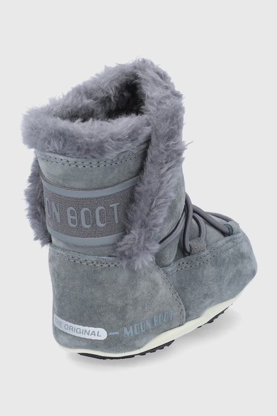 Dziewczynka Moon Boot Śniegowce zamszowe dziecięce 34010300.MOON.BOOT.CRIB szary