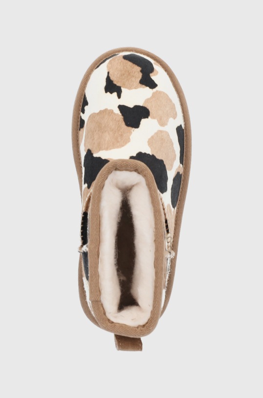 UGG śniegowce skórzane dziecięce Classic brązowy 1123619K.CHE