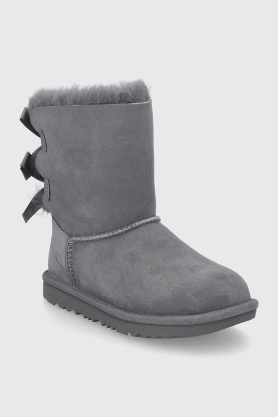 Dětské semišové sněhule UGG Bailey Bow II 1017394K.GREY šedá AW21