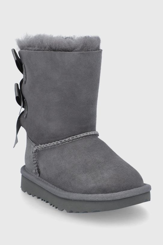 UGG Śniegowce zamszowe dziecięce T BAILEY BOW II 1017394T.GREY szary AW21