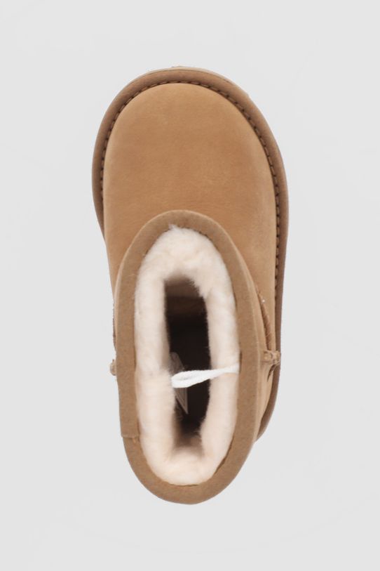 UGG śniegowce zamszowe dziecięce T CLASSIC WEATHER SHORT brązowy 1019646T.CHE