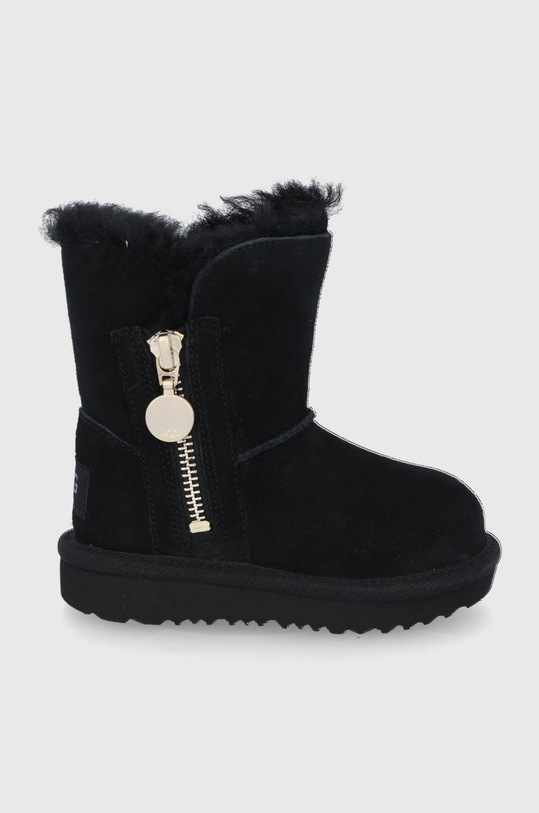 Dětské semišové sněhule UGG Bailey Zip Short zateplené černá 1123613T.BLK