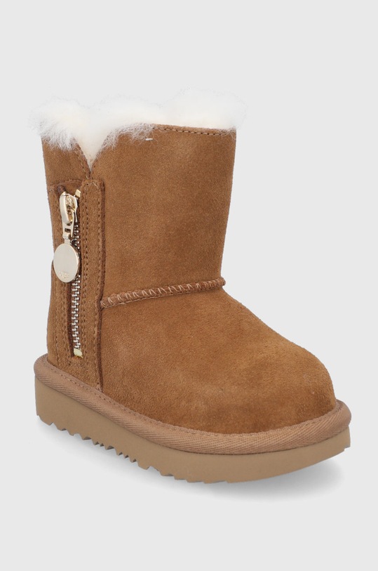 Dětské semišové sněhule UGG Bailey Zip Short 1123613T.CHE hnědá AW21