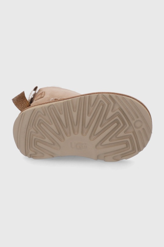 UGG Śniegowce zamszowe dziecięce Mini Bailey Bow Glitz 1123617T.CHE brązowy
