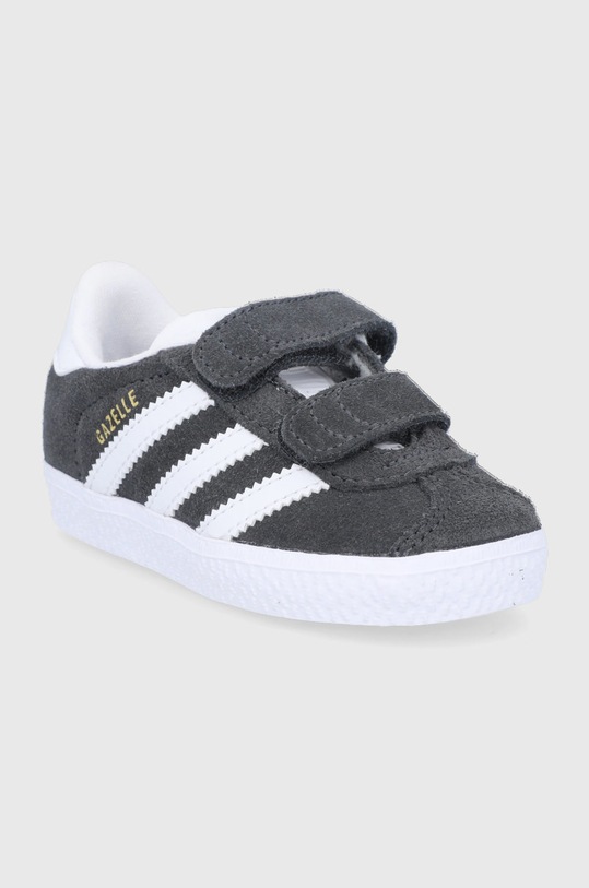 Dětské semišové boty adidas Originals CQ3140 CQ3140 šedá AW21