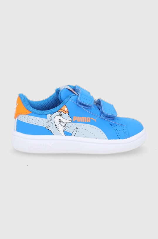 Puma Buty dziecięce Smash v2 Lil Puma V Inf 380905 imitacja skóry licowej niebieski 380905