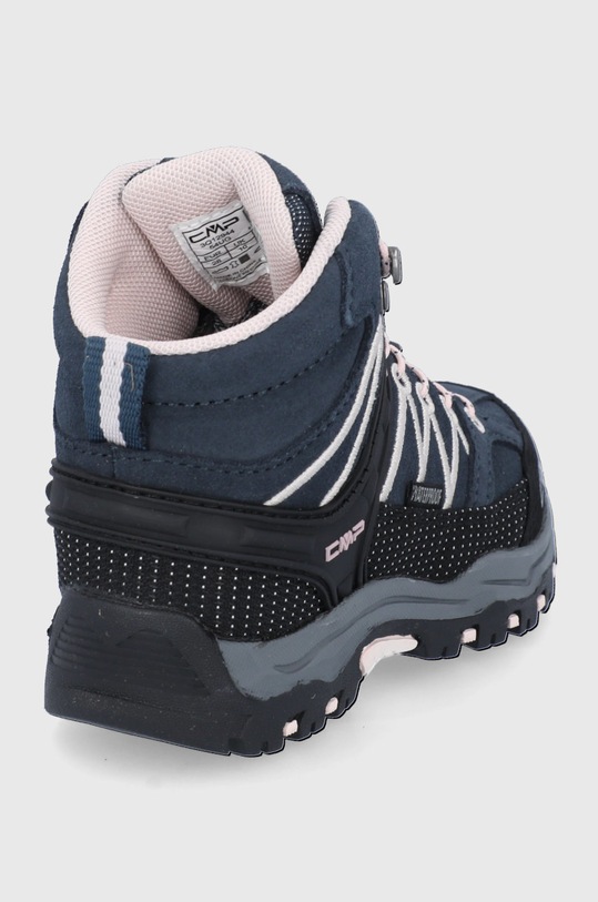 Chłopiec CMP buty zamszowe dziecięce KIDS RIGEL MID TREKKING SHOE WP 3Q12944.54UG granatowy