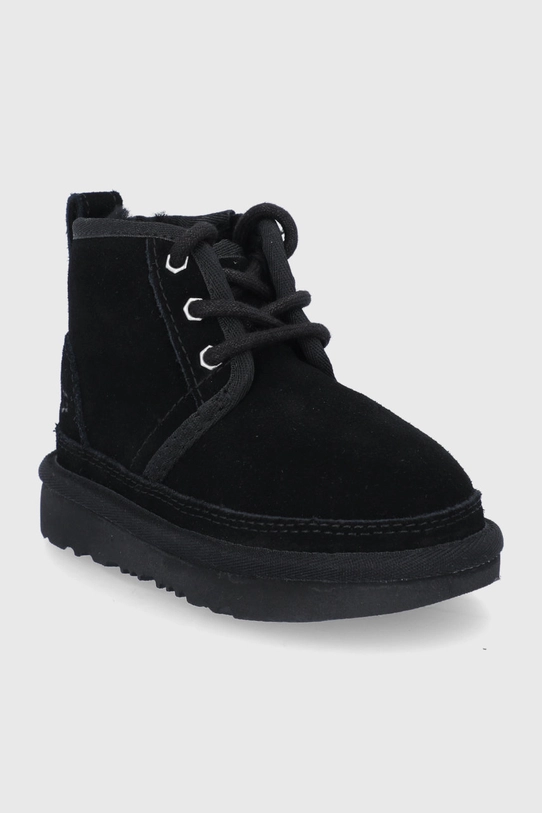 Dječje čizme za snijeg od brušene kože UGG 1017320T.BLK crna AW21