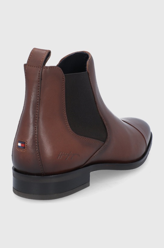 Boty Kožené kotníkové boty Tommy Hilfiger FM0FM03770 hnědá