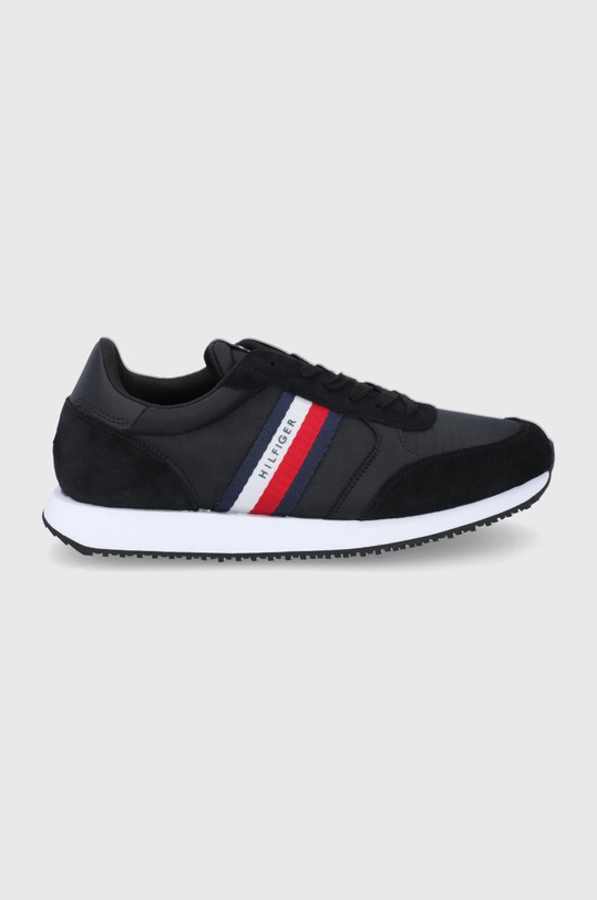 Tommy Hilfiger Buty FM0FM03737 skóra zamszowa czarny FM0FM03737