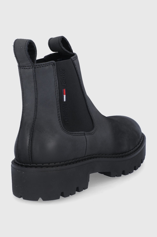 Obuwie Tommy Jeans Sztyblety skórzane EM0EM00825.0IO EM0EM00825.0IO czarny