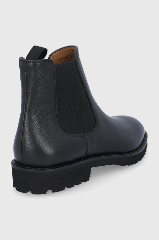 Obuwie BOSS Sztyblety skórzane Edenlug 50460583.001 czarny