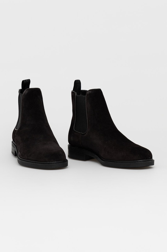 Calvin Klein Botine din piele întoarsă F1146.BROWN maro AW21