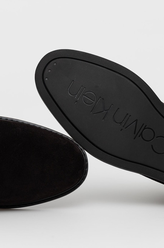 Semišové kotníkové boty Calvin Klein hnědá F1146.BROWN