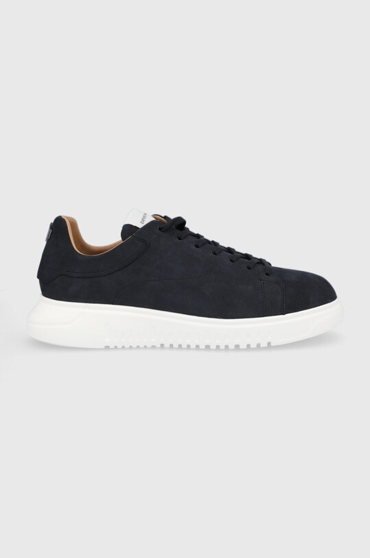 Замшевые кроссовки Emporio Armani тёмно-синий X4X264.XF570.BLACK.BLA