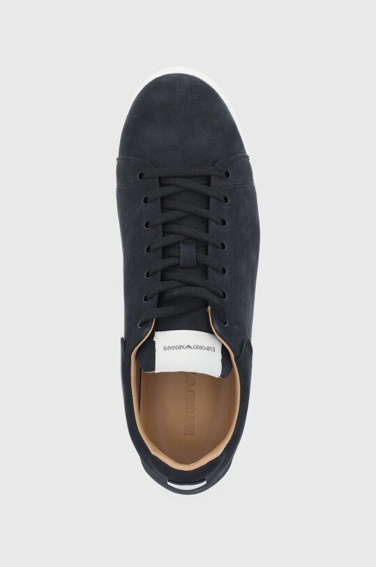 Замшевые кроссовки Emporio Armani тёмно-синий X4X264.XF570.BLACK.BLA