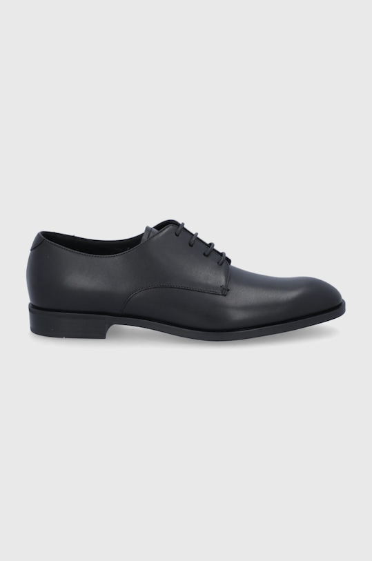 Kožne cipele Emporio Armani zrnata koža crna X4C587.XF312.NERO.NERO
