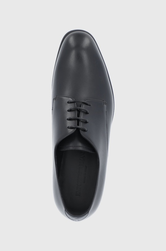 Kožené polobotky Emporio Armani černá X4C587.XF312.NERO.NERO
