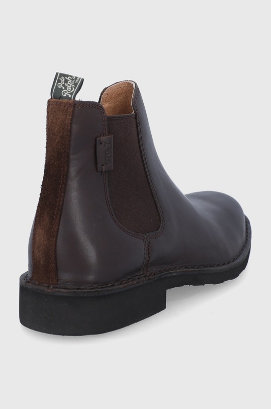 Obuwie Polo Ralph Lauren Sztyblety skórzane Talan Chelsea 803754411003.200 brązowy