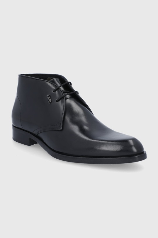 Karl Lagerfeld Buty skórzane KL12245.Black.Lthr KL12245.Black.Lthr czarny AW21