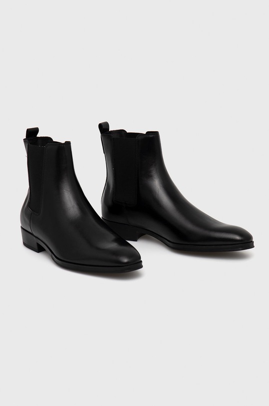 Кожаные полусапоги Karl Lagerfeld KL12250.Black.Lthr чёрный AW21