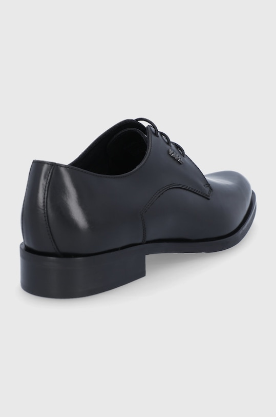 Boty Kožené polobotky Karl Lagerfeld KL12270.Black.Lthr černá