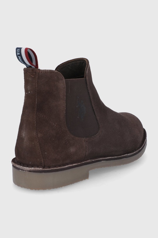 Obuwie U.S. Polo Assn. Sztyblety skórzane MUST001M.AS1.DBR brązowy