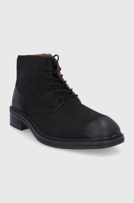 Superdry Pantofi înalți de piele MF210062A.02A negru AW21