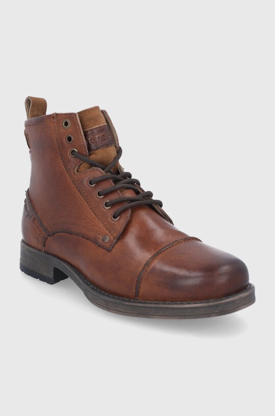 Wrangler Trzewiki skórzane WM12060A.064 brązowy AW21