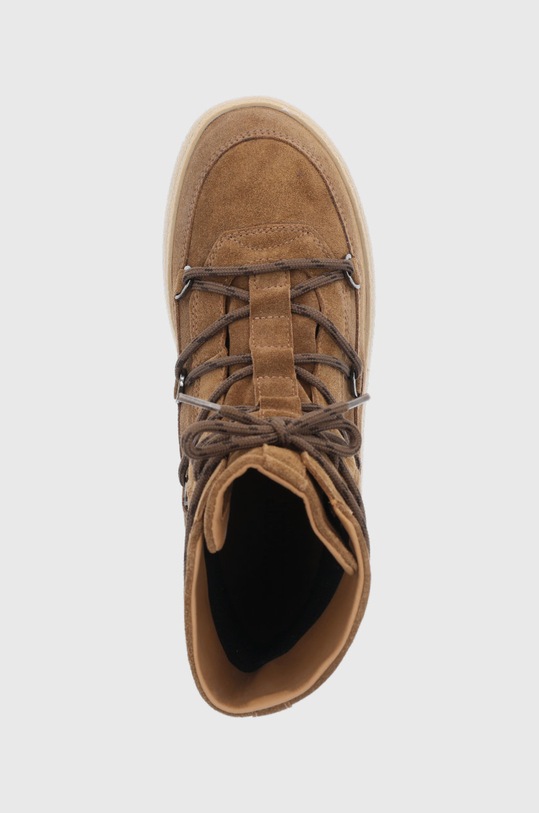 Semišové sněhule Moon Boot MB Mtrack Lace Suede hnědá 24400100.MB.MTRACK.LACE