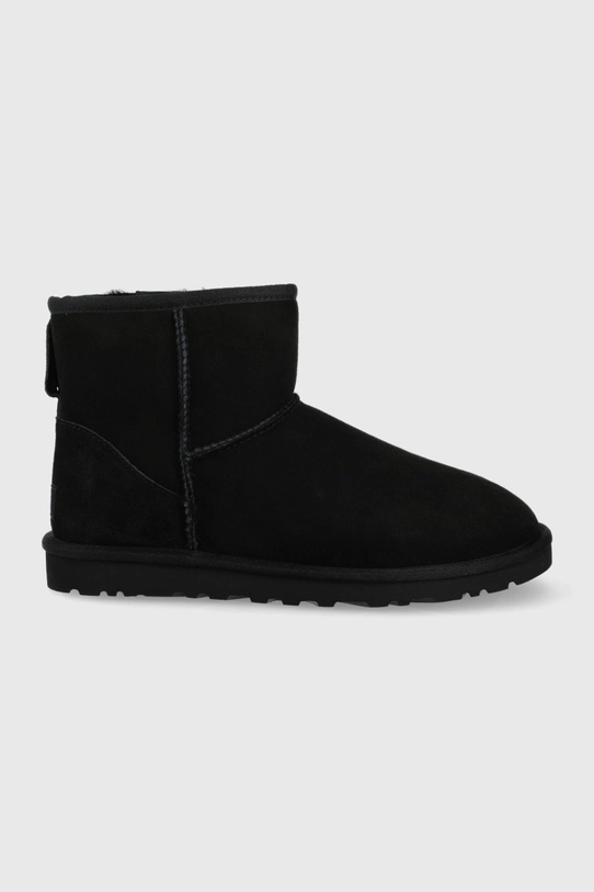 čizme za snijeg od brušene kože UGG Classic Mini bez kopčanja crna 1002072.BLK